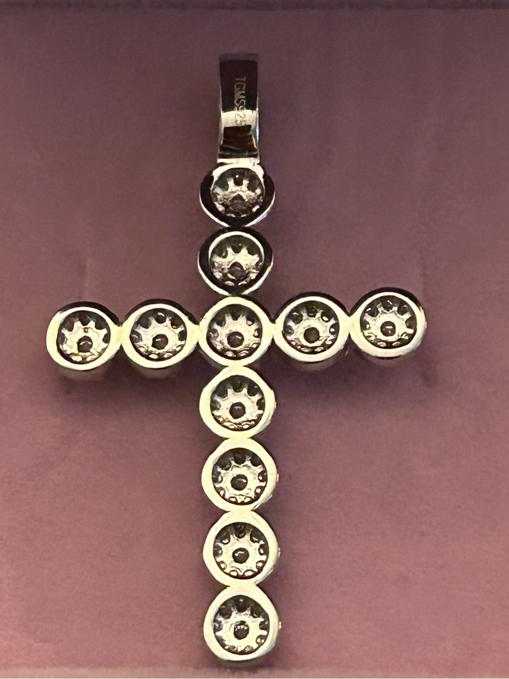 2.00CTW Round Cut Moissanite 💎 Circle Cross Pendant in 925 Sterling Silver NWT - Picture 2 of 13